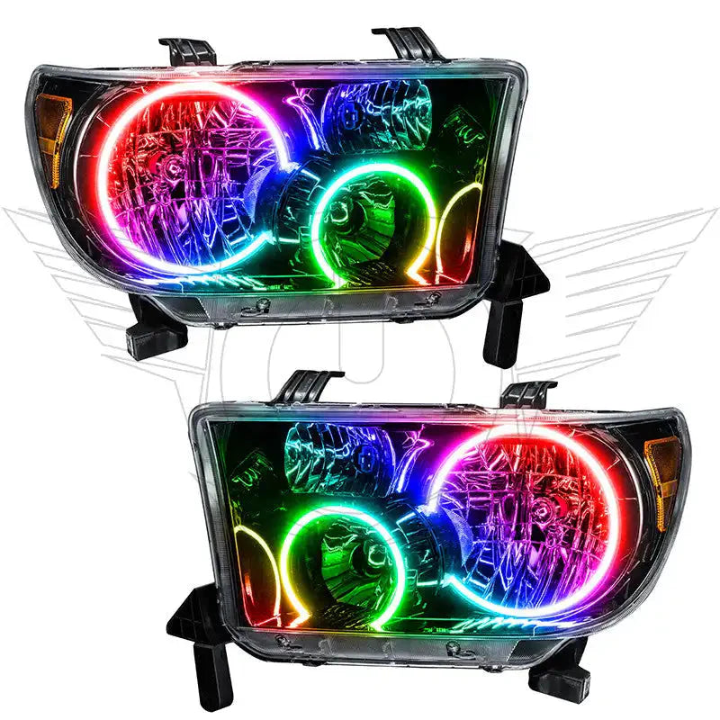ORACLE Lighting 2007-2013 Toyota Tundra Pre-Assembled Halo Headlights - Black Housing by ORACLE Lighting