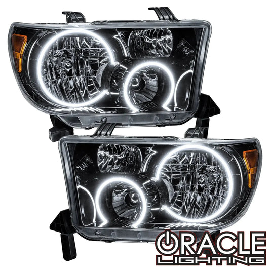 ORACLE Lighting 2007-2013 Toyota Tundra Pre-Assembled Halo Headlights - Black Housing by ORACLE Lighting