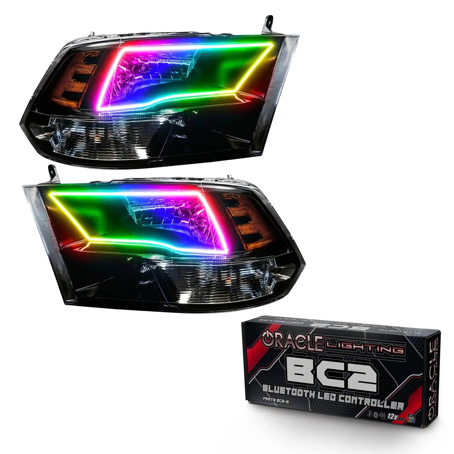 ORACLE Lighting 2009-2018 RAM 1500 Sport Pre-Assembled Headlights - Black Housing by ORACLE Lighting