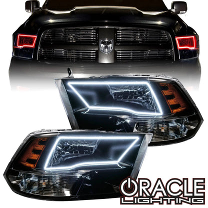 ORACLE Lighting 2009-2018 RAM 1500 Sport Pre-Assembled Headlights - Black Housing by ORACLE Lighting