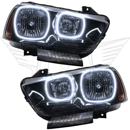 ORACLE Lighting 2011-2014 Dodge Charger Pre-Assembled Halo Headlights - Non HID - Black Housing by ORACLE Lighting