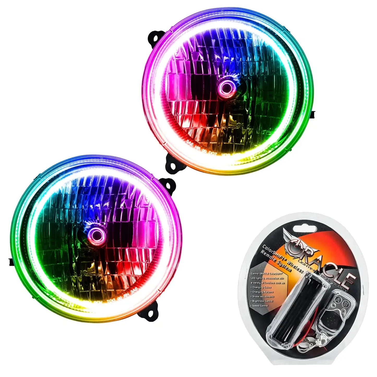 ORACLE Lighting 2002-2004 Jeep Liberty Pre-Assembled Halo Headlights by ORACLE Lighting