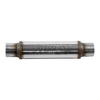 Flow FX Muffler - 3.00 In/Out - Round Body - Moderate Sound - Stainless Steel by Flowmaster