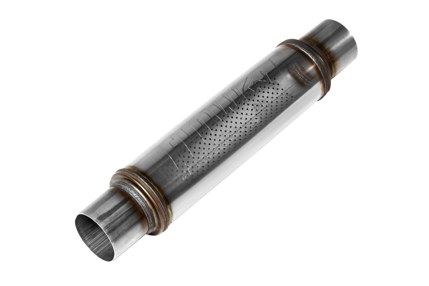 Flow FX Muffler - 3.00 In/Out - Round Body - Moderate Sound - Stainless Steel by Flowmaster