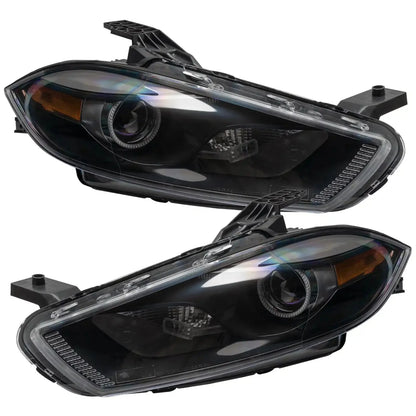 ORACLE Lighting 2013-2014 Dodge Dart Pre-Assembled Headlights - Black Housing (HID Style) by ORACLE Lighting