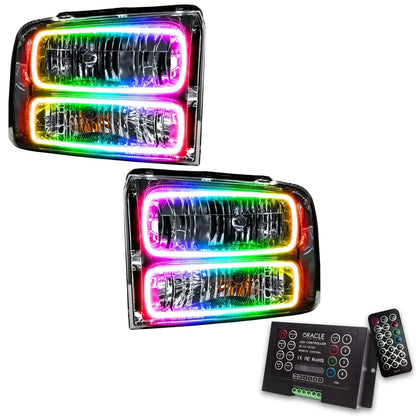 ORACLE Lighting 2005 Ford Excursion Pre-Assembled Halo Headlights - Chrome Housing by ORACLE Lighting