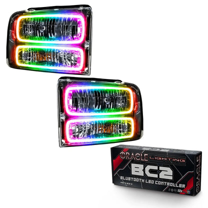 ORACLE Lighting 2005 Ford Excursion Pre-Assembled Halo Headlights - Chrome Housing by ORACLE Lighting