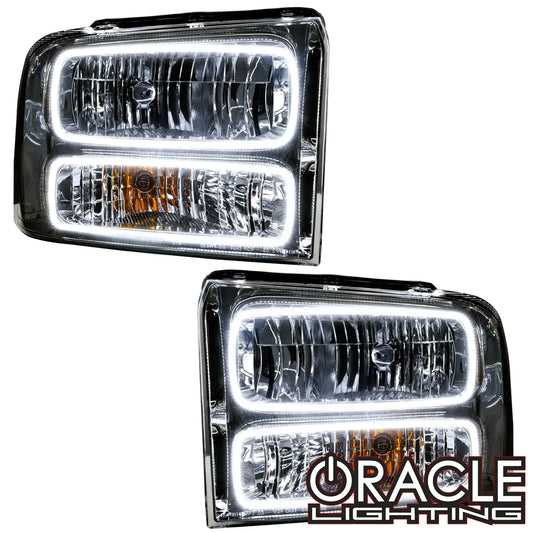 ORACLE Lighting 2005 Ford Excursion Pre-Assembled Halo Headlights - Chrome Housing by ORACLE Lighting