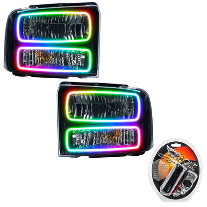 ORACLE Lighting 2005 Ford Excursion Pre-Assembled Halo Headlights - Black Housing by ORACLE Lighting