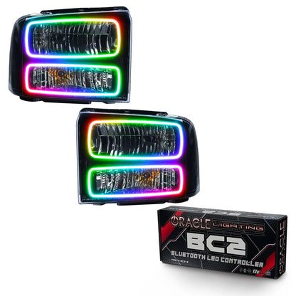 ORACLE Lighting 2005 Ford Excursion Pre-Assembled Halo Headlights - Black Housing by ORACLE Lighting