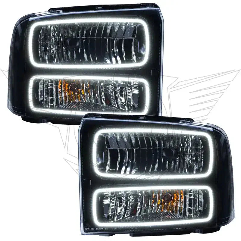 ORACLE Lighting 2005 Ford Excursion Pre-Assembled Halo Headlights - Black Housing by ORACLE Lighting