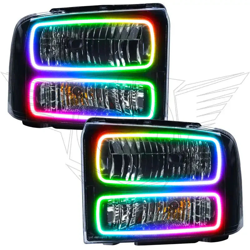 ORACLE Lighting 2005 Ford Excursion Pre-Assembled Halo Headlights - Black Housing by ORACLE Lighting