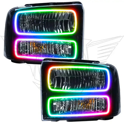 ORACLE Lighting 2005 Ford Excursion Pre-Assembled Halo Headlights - Black Housing by ORACLE Lighting