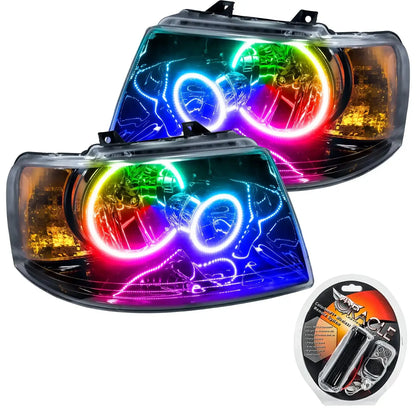 ORACLE Lighting 2003-2006 Ford Expedition Pre-Assembled Halo Headlights - Black Housing by ORACLE Lighting