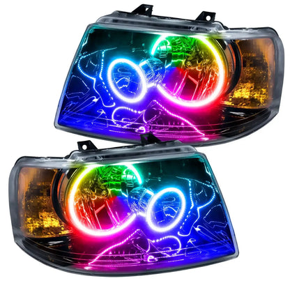 ORACLE Lighting 2003-2006 Ford Expedition Pre-Assembled Halo Headlights - Black Housing by ORACLE Lighting