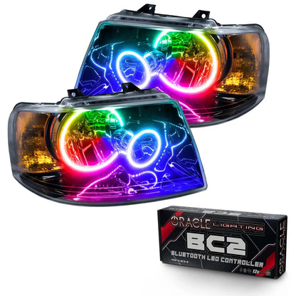 ORACLE Lighting 2003-2006 Ford Expedition Pre-Assembled Halo Headlights - Black Housing by ORACLE Lighting