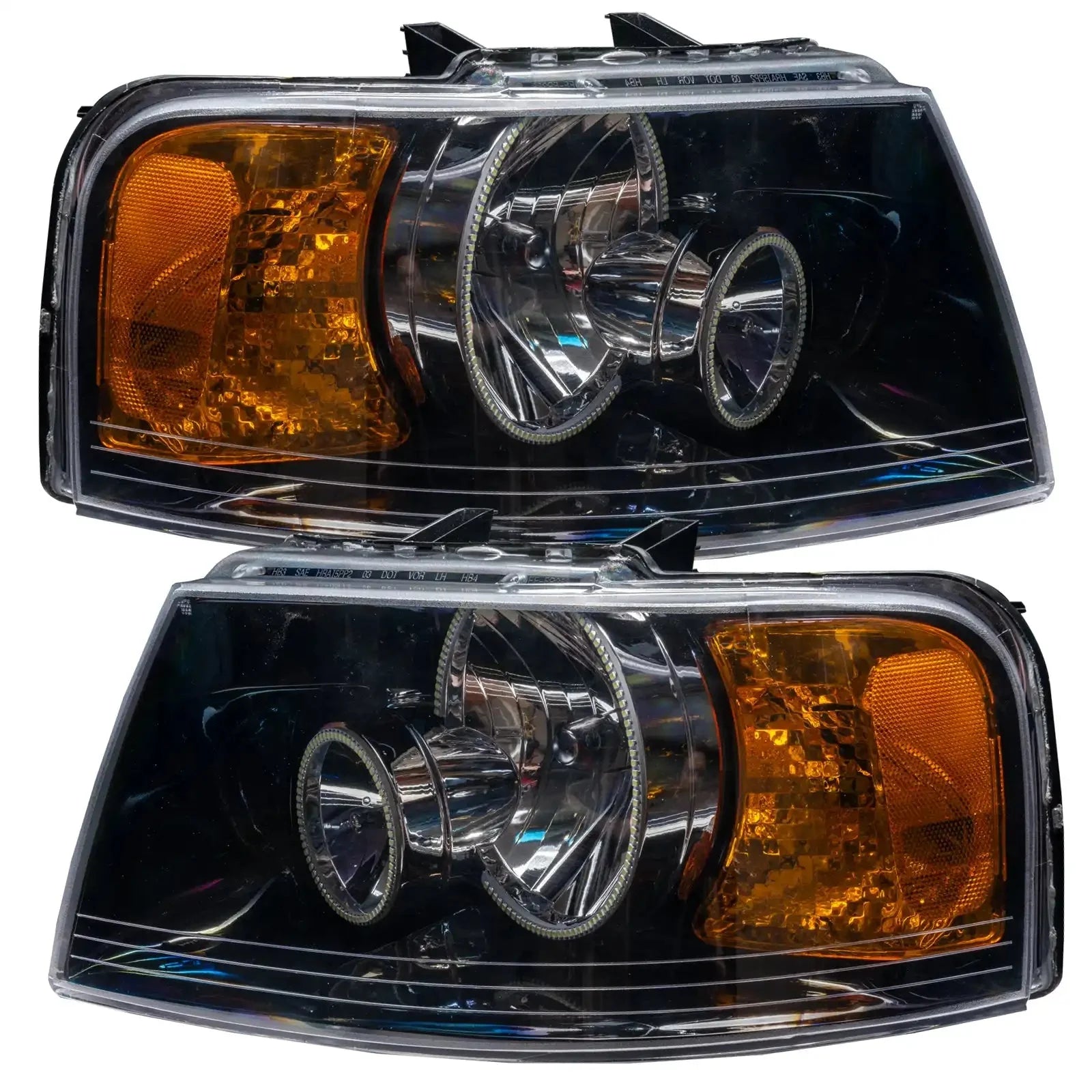 ORACLE Lighting 2003-2006 Ford Expedition Pre-Assembled Halo Headlights - Black Housing by ORACLE Lighting