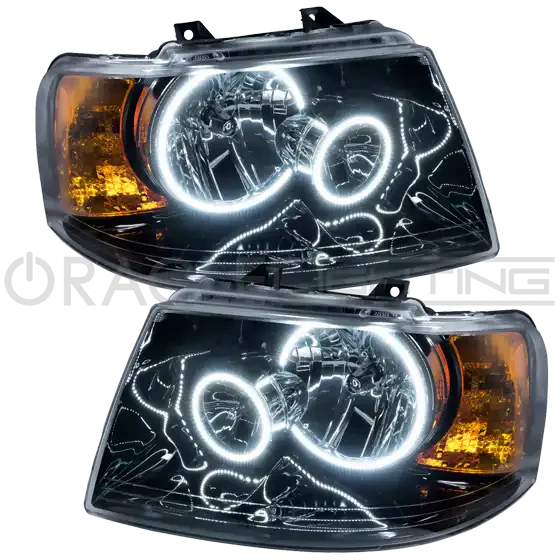 ORACLE Lighting 2003-2006 Ford Expedition Pre-Assembled Halo Headlights - Black Housing by ORACLE Lighting