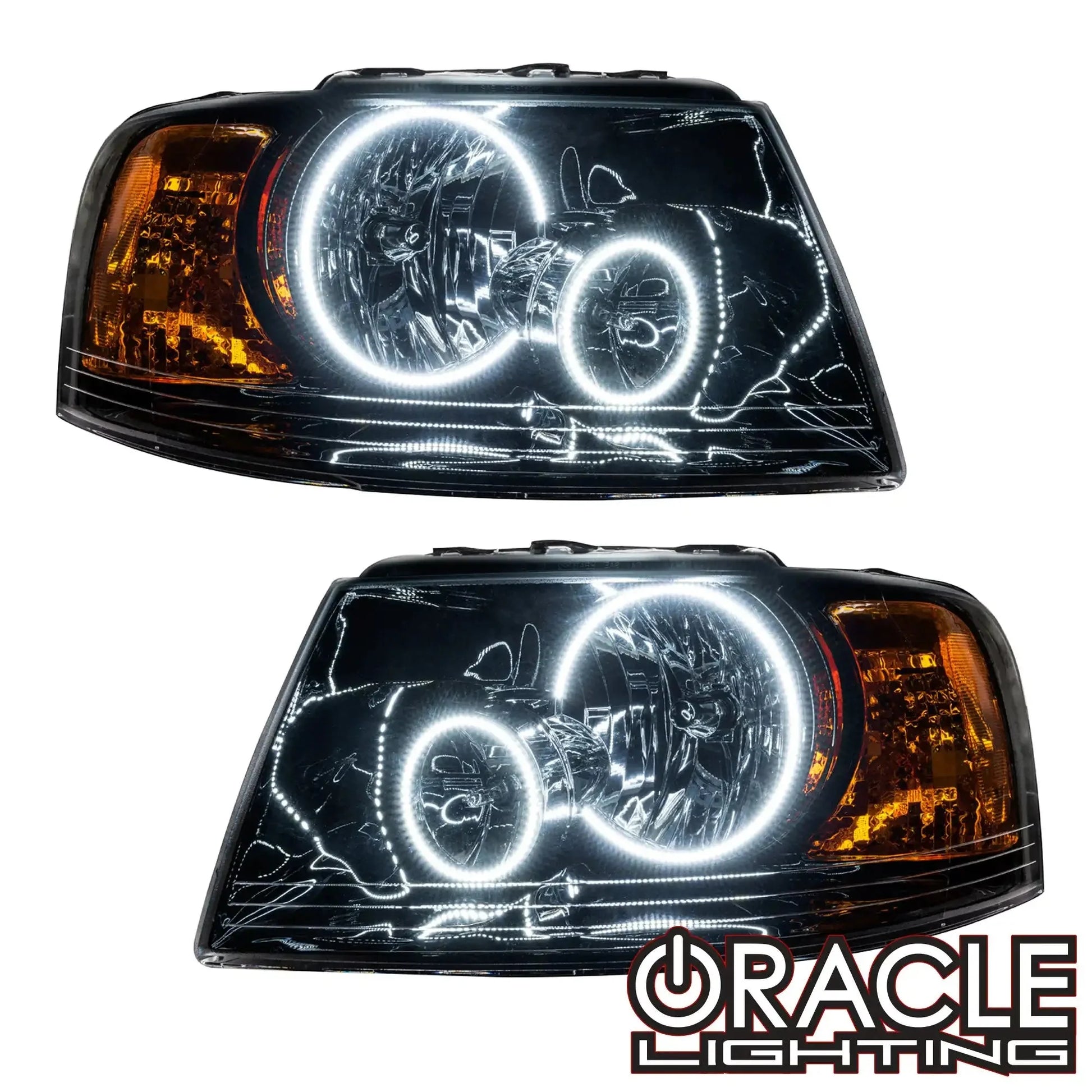 ORACLE Lighting 2003-2006 Ford Expedition Pre-Assembled Halo Headlights - Black Housing by ORACLE Lighting