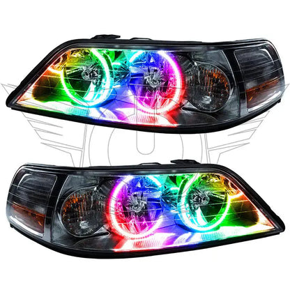 ORACLE Lighting 2005-2011 Lincoln Town Car Pre-Assembled Halo Headlights - Non HID by ORACLE Lighting