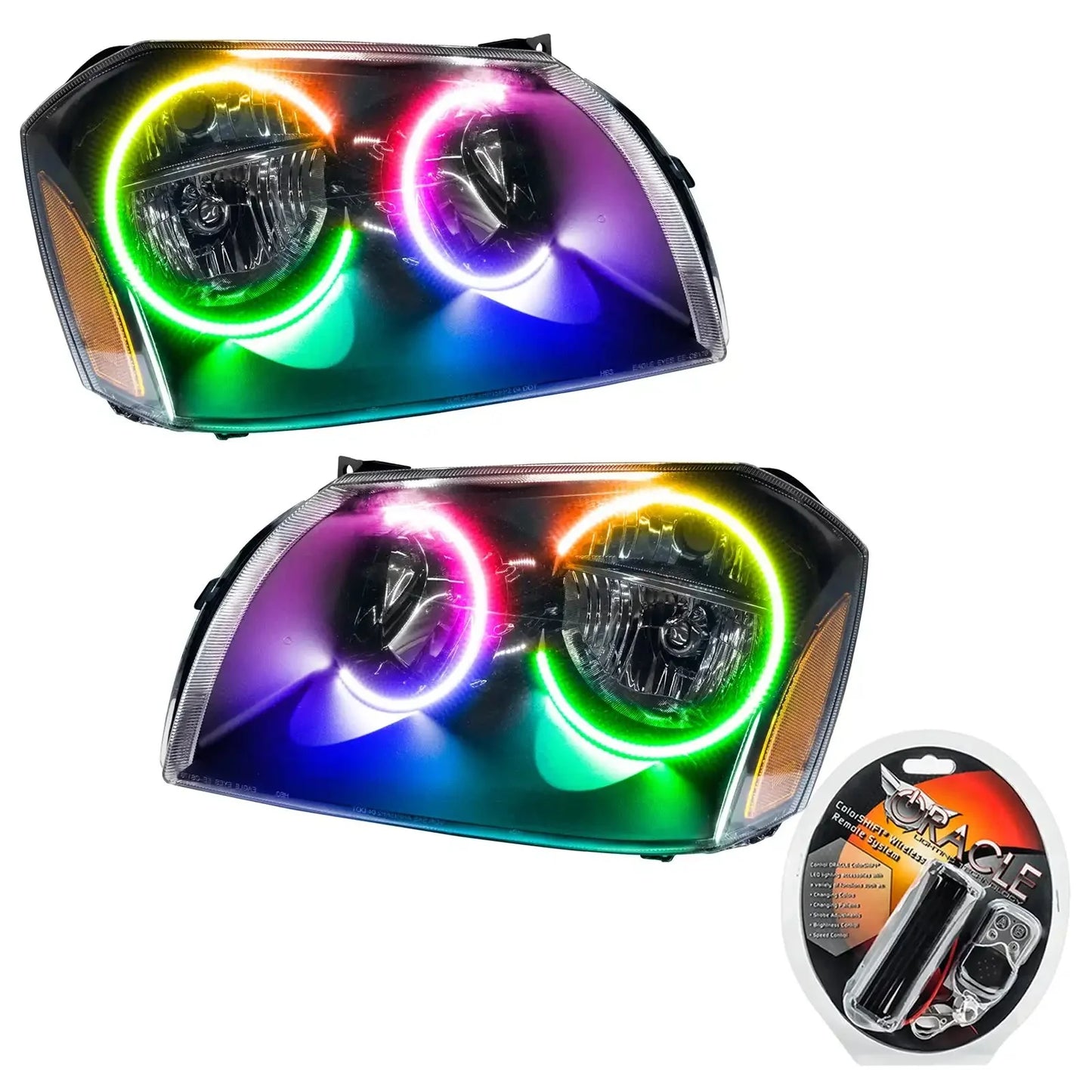 ORACLE Lighting 2005-2007 Dodge Magnum Pre-Assembled Halo Headlights - Black Housing by ORACLE Lighting