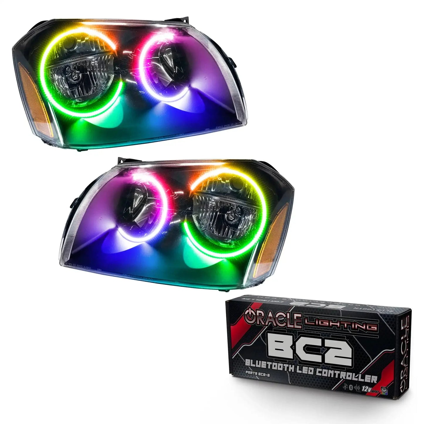 ORACLE Lighting 2005-2007 Dodge Magnum Pre-Assembled Halo Headlights - Black Housing by ORACLE Lighting