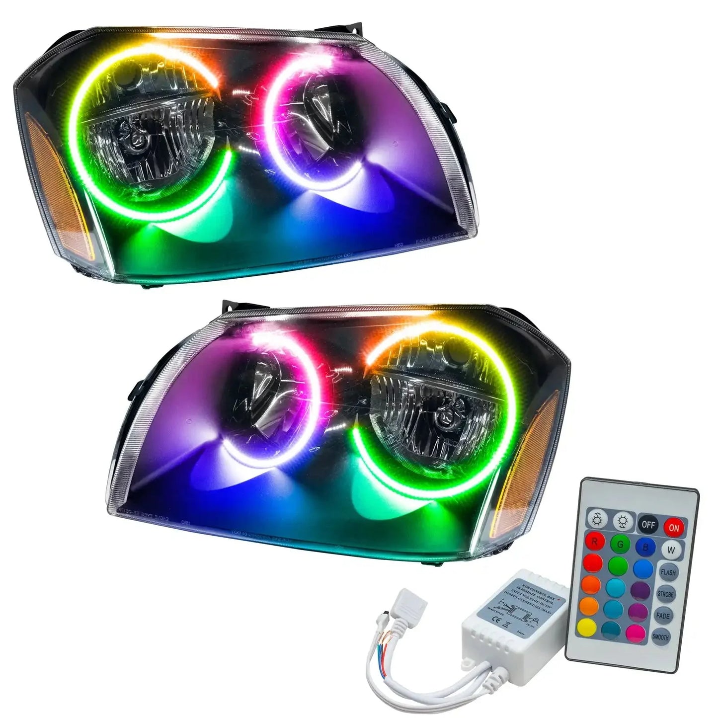 ORACLE Lighting 2005-2007 Dodge Magnum Pre-Assembled Halo Headlights - Black Housing by ORACLE Lighting