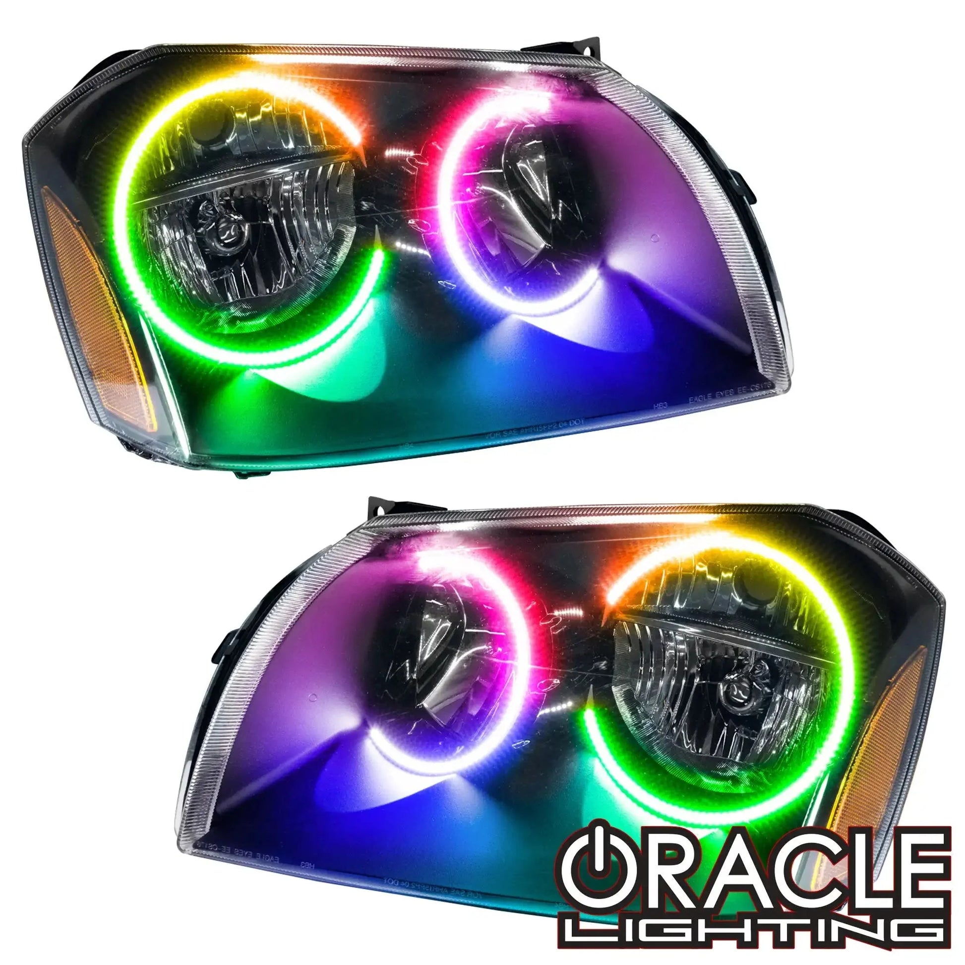 ORACLE Lighting 2005-2007 Dodge Magnum Pre-Assembled Halo Headlights - Black Housing by ORACLE Lighting
