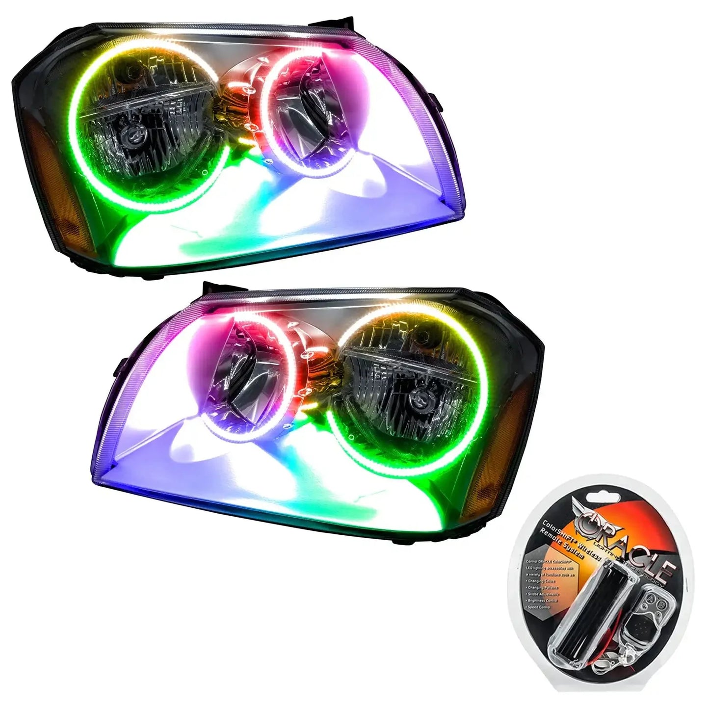 ORACLE Lighting 2005-2007 Dodge Magnum Pre-Assembled Halo Headlights - Chrome Housing by ORACLE Lighting