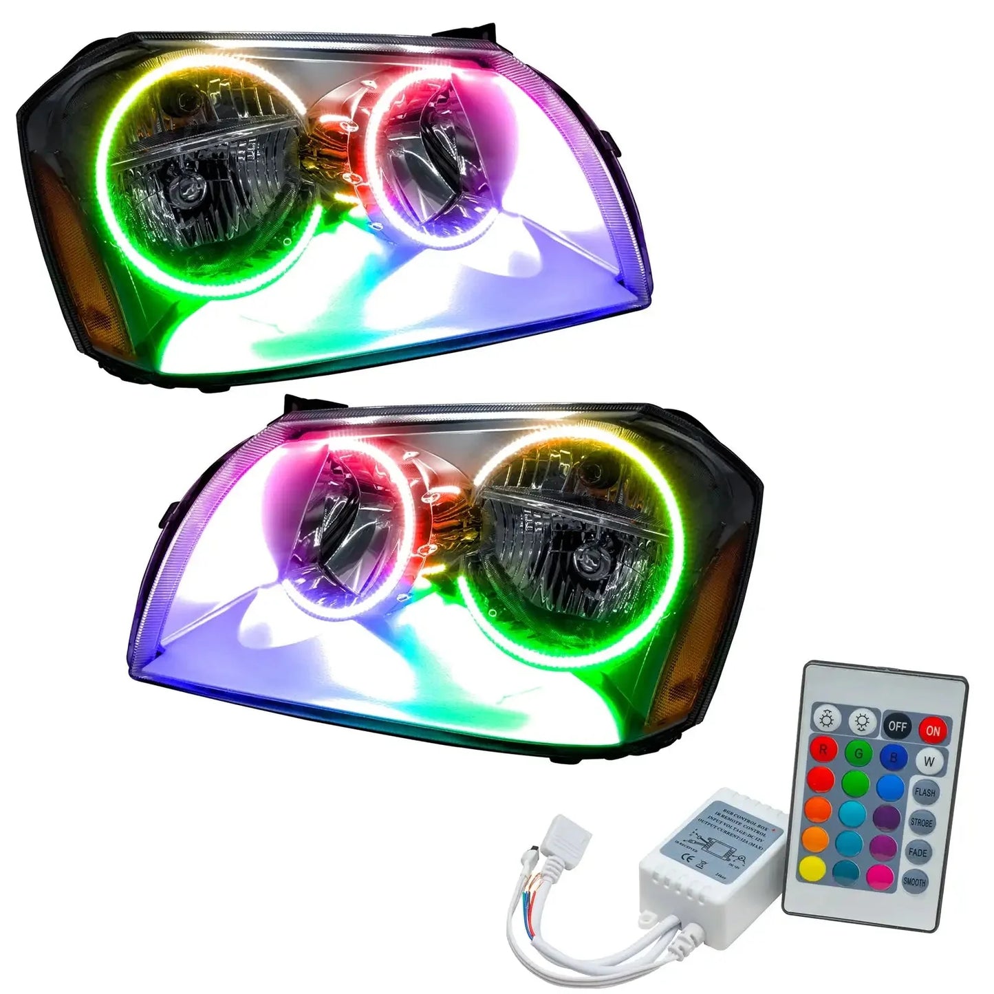 ORACLE Lighting 2005-2007 Dodge Magnum Pre-Assembled Halo Headlights - Chrome Housing by ORACLE Lighting
