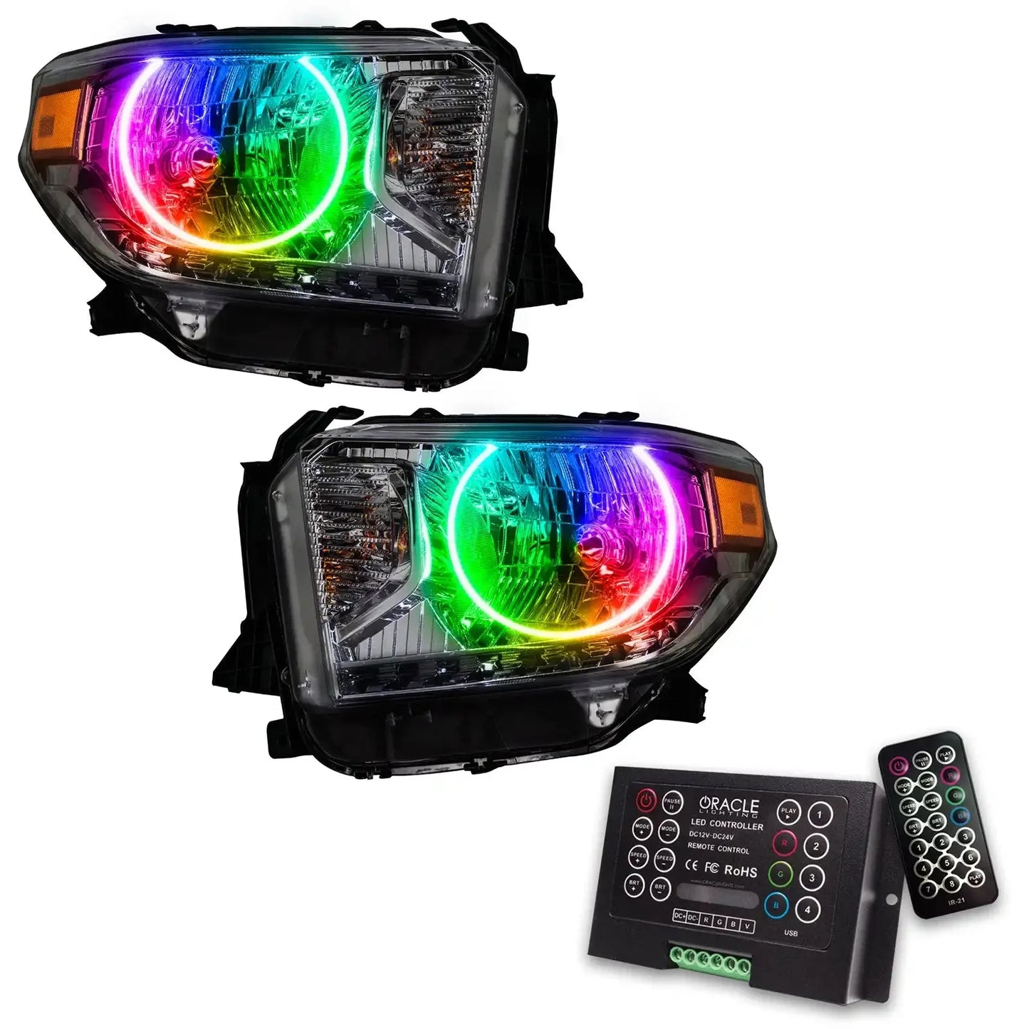 ORACLE Lighting 2014-2017 Toyota Tundra Pre-Assembled Halo Headlights by ORACLE Lighting