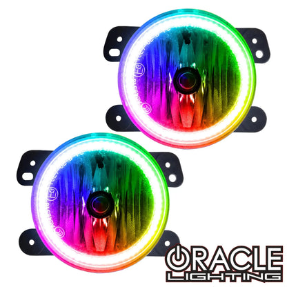 2007-2015 Jeep Wrangler Pre-Assembled Fog Lights - Dynamic ColorSHIFT by ORACLE Lighting