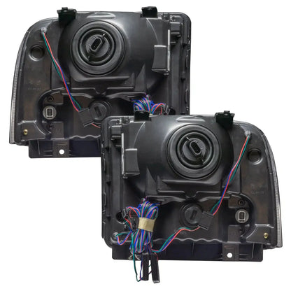 ORACLE Lighting 2005-2007 Ford F-250/F-350 Super Duty Pre-Assembled Halo Headlights - Chrome Housing by ORACLE Lighting