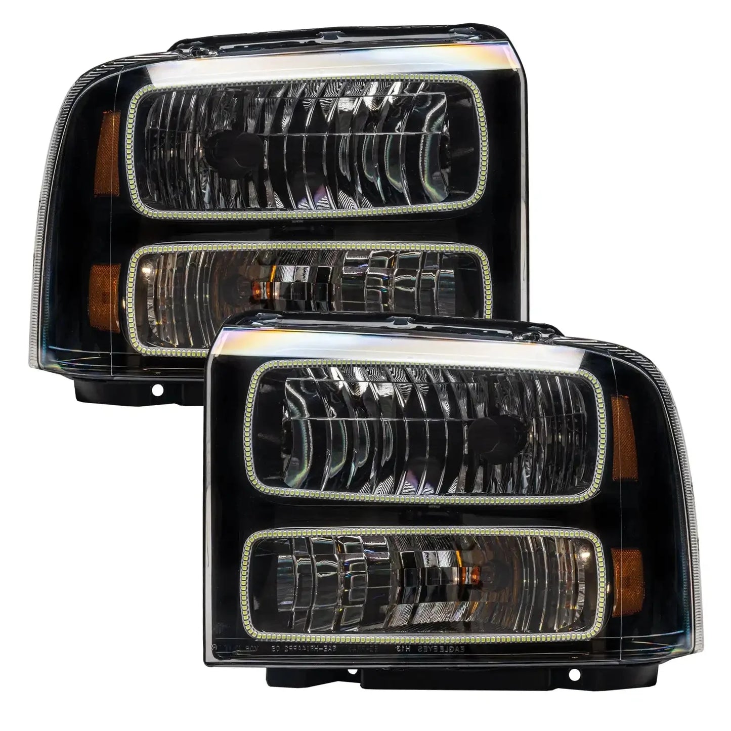 ORACLE Lighting 2005-2007 Ford F-250/F-350 Super Duty Pre-Assembled Halo Headlights - Black Housing by ORACLE Lighting