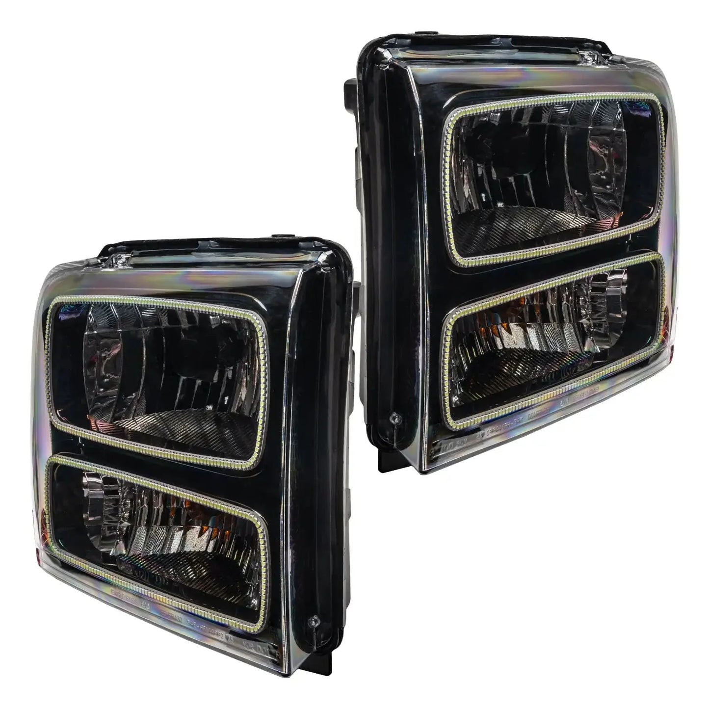 ORACLE Lighting 2005-2007 Ford F-250/F-350 Super Duty Pre-Assembled Halo Headlights - Black Housing by ORACLE Lighting