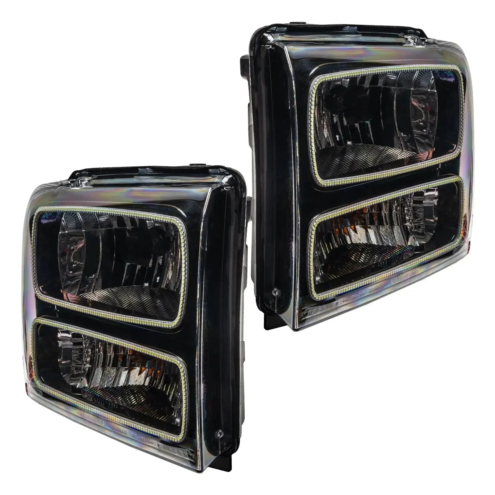 ORACLE Lighting 2005-2007 Ford F-250/F-350 Super Duty Pre-Assembled Halo Headlights - Black Housing by ORACLE Lighting