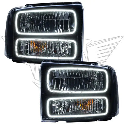 ORACLE Lighting 2005-2007 Ford F-250/F-350 Super Duty Pre-Assembled Halo Headlights - Black Housing by ORACLE Lighting