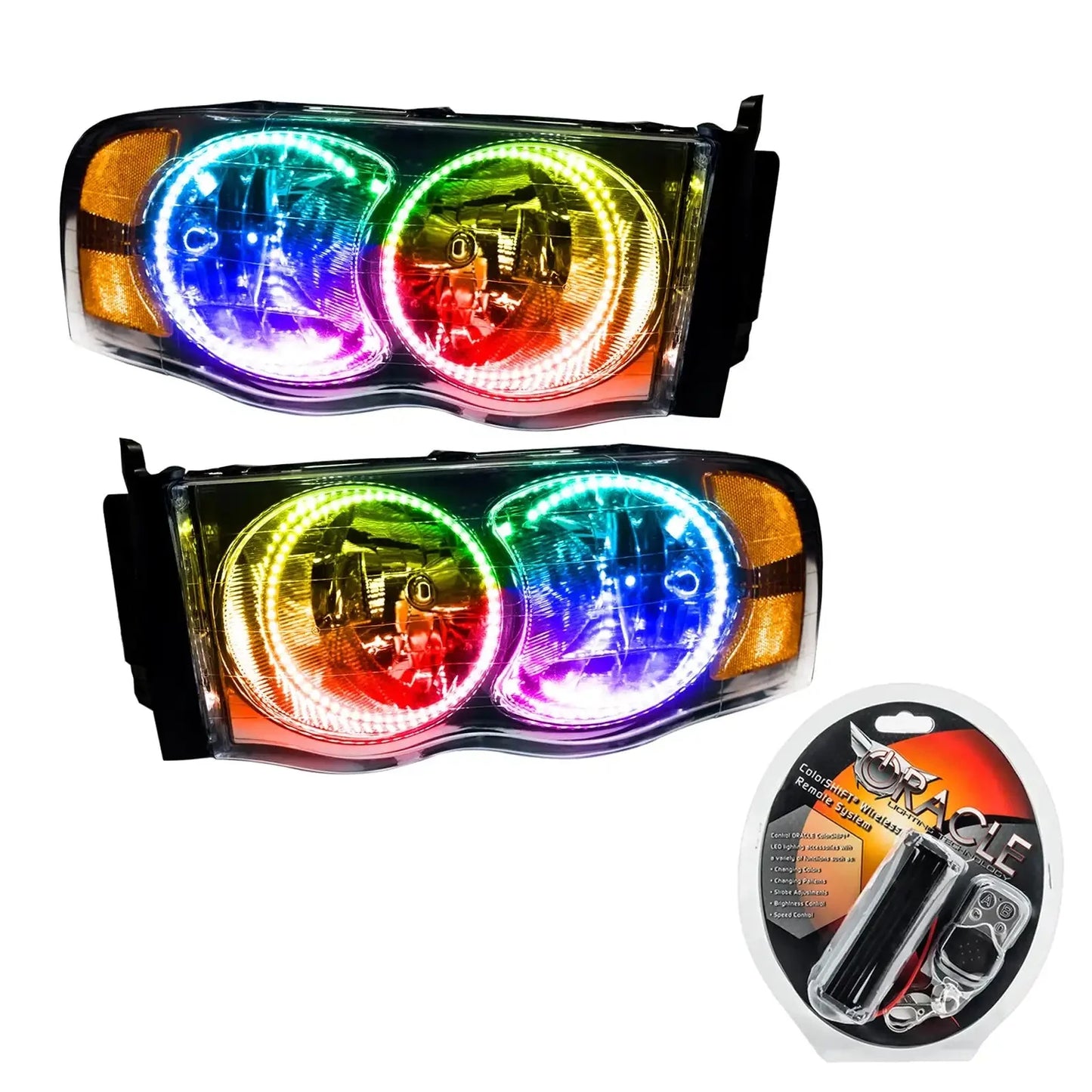 ORACLE Lighting 2002-2005 Dodge Ram Pre-Assembled Halo Headlights by ORACLE Lighting