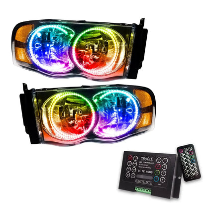 ORACLE Lighting 2002-2005 Dodge Ram Pre-Assembled Halo Headlights by ORACLE Lighting