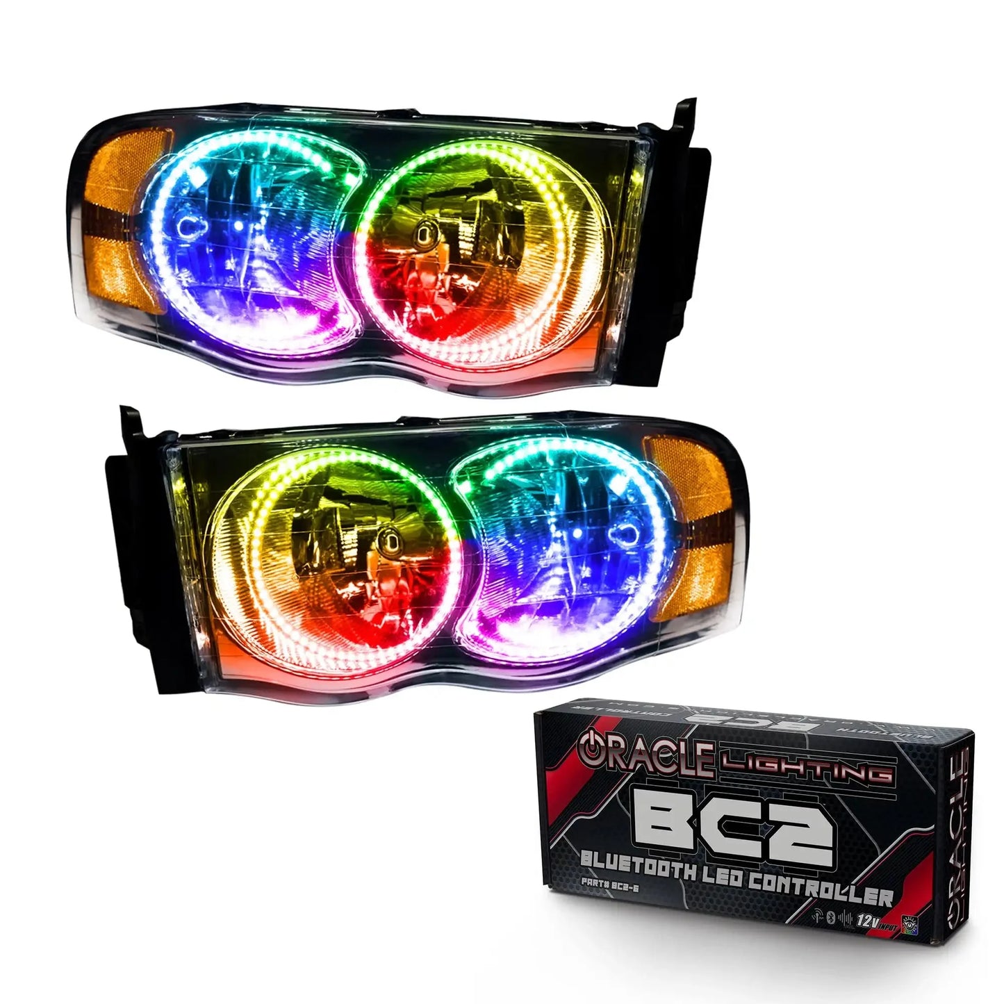 ORACLE Lighting 2002-2005 Dodge Ram Pre-Assembled Halo Headlights by ORACLE Lighting