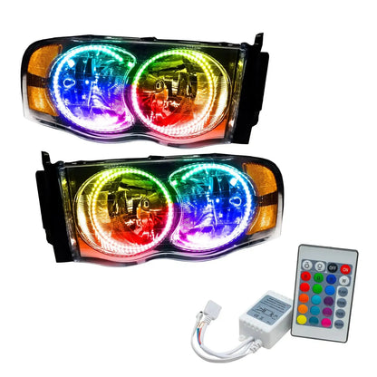 ORACLE Lighting 2002-2005 Dodge Ram Pre-Assembled Halo Headlights by ORACLE Lighting