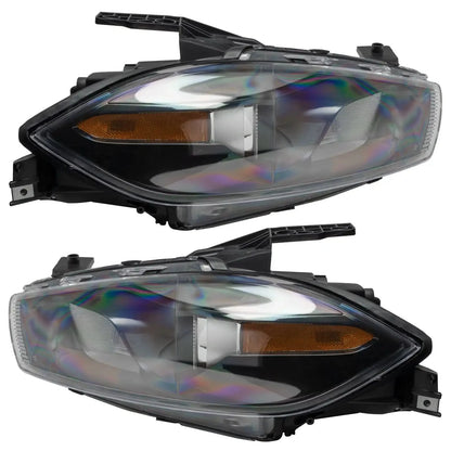 ORACLE Lighting 2013-2016 Dodge Dart Pre-Assembled Halo Headlights - Black Housing (Halogen Style) by ORACLE Lighting