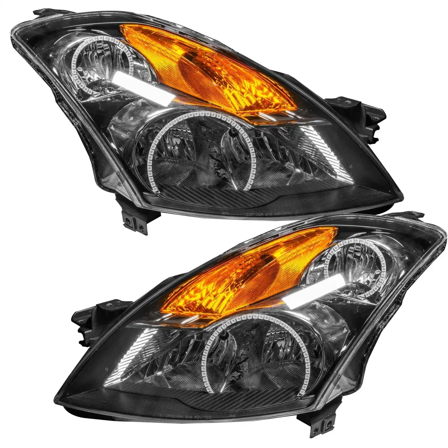 ORACLE Lighting 2007-2009 Nissan Altima Sedan Pre-Assembled Halo Headlights - Black Housing (Halogen) by ORACLE Lighting