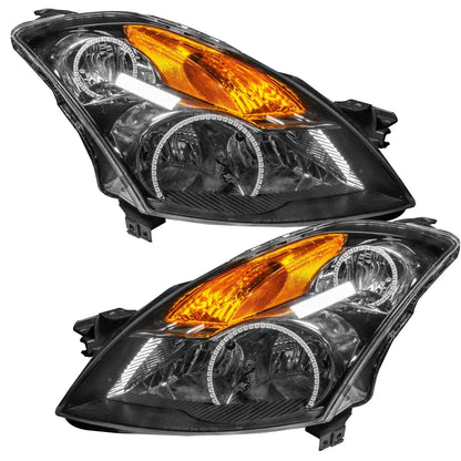 ORACLE Lighting 2007-2009 Nissan Altima Sedan Pre-Assembled Halo Headlights - Black Housing (Halogen) by ORACLE Lighting