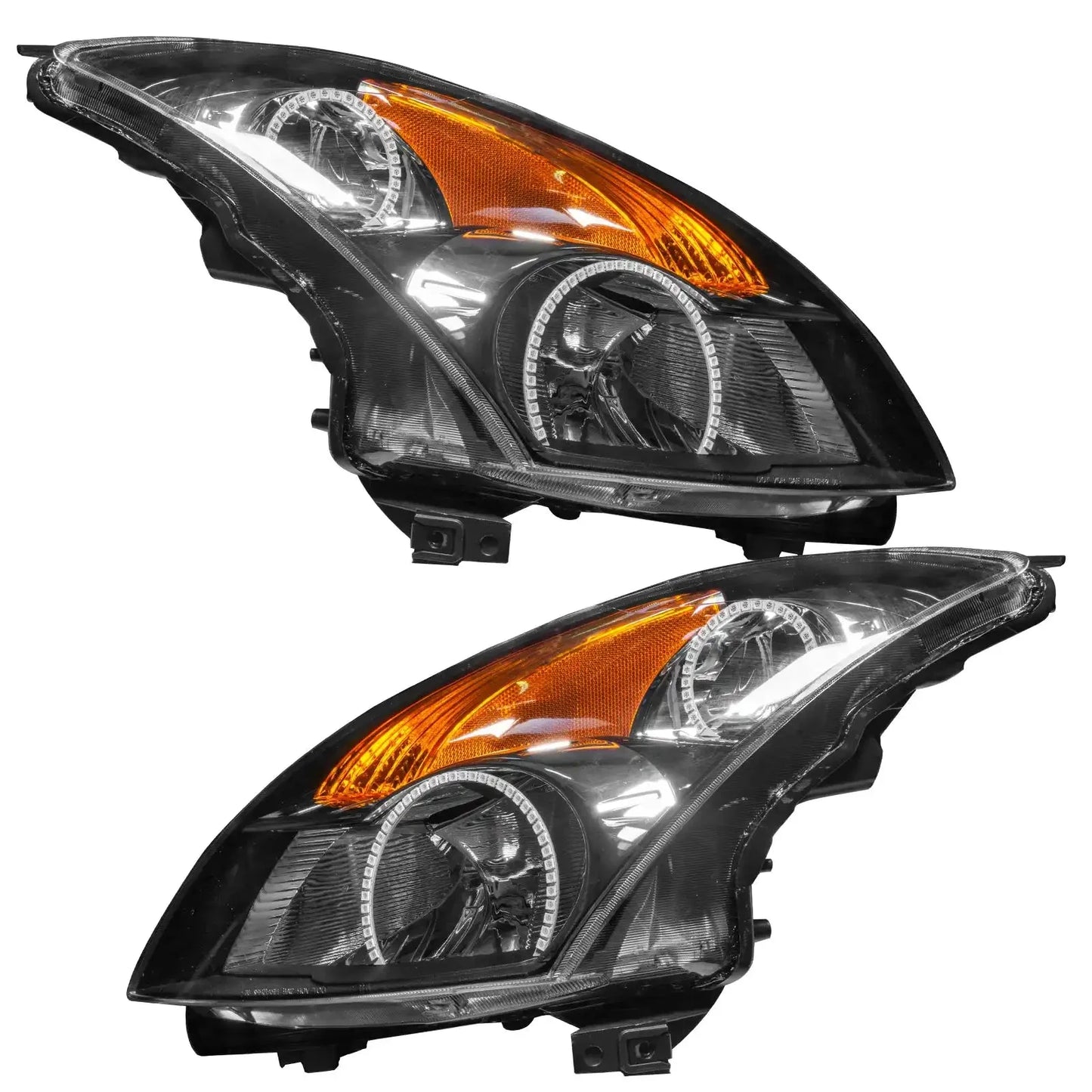 ORACLE Lighting 2007-2009 Nissan Altima Sedan Pre-Assembled Halo Headlights - Black Housing (Halogen) by ORACLE Lighting