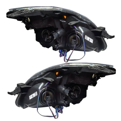 ORACLE Lighting 2007-2009 Nissan Altima Sedan Pre-Assembled Halo Headlights - Black Housing (Halogen) by ORACLE Lighting