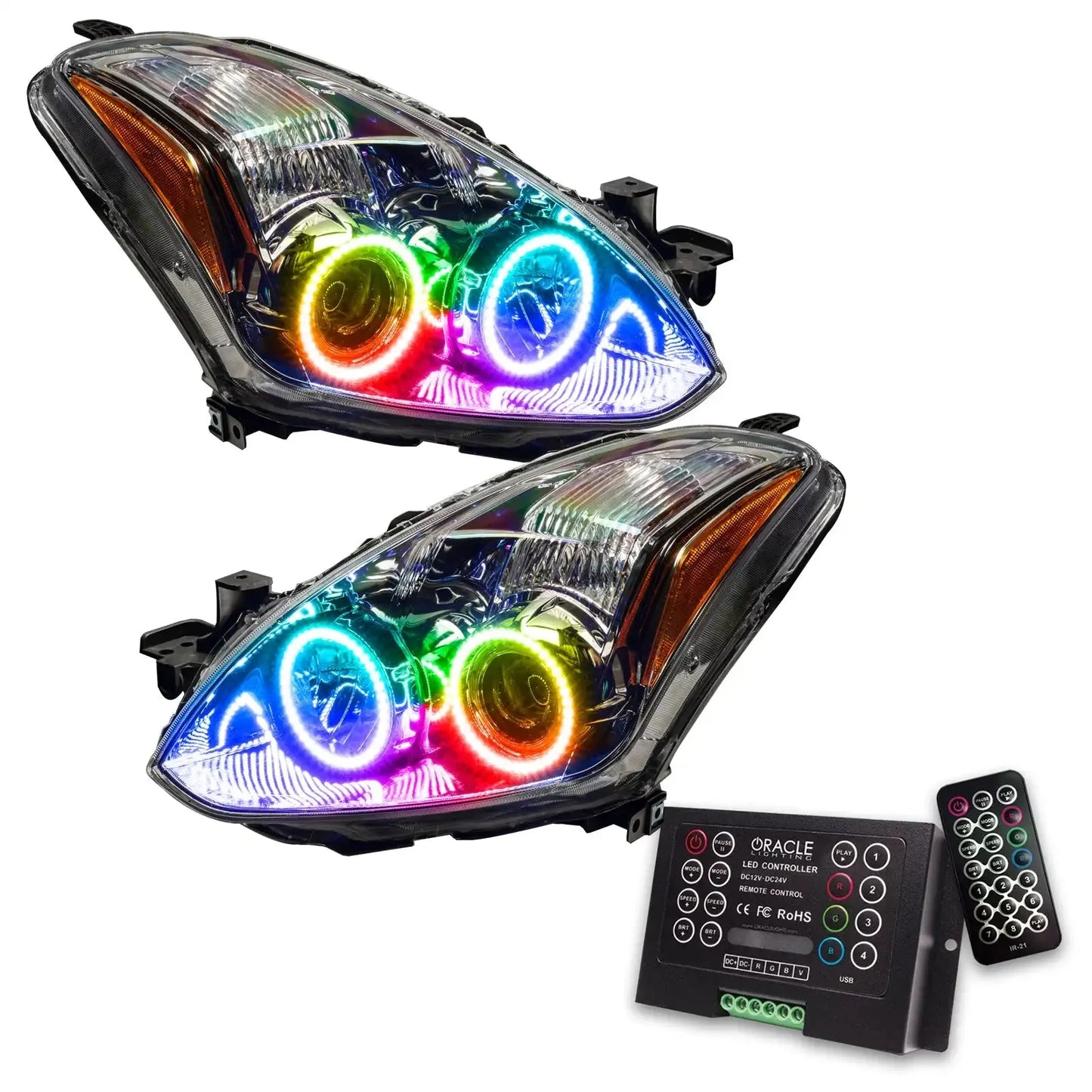 ORACLE Lighting 2010-2012 Nissan Altima Coupe Pre-Assembled Halo Headlights by ORACLE Lighting