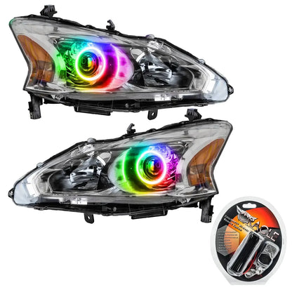 ORACLE Lighting 2013-2015 Nissan Altima Sedan Pre-Assembled Halo Headlights - (Halogen) by ORACLE Lighting