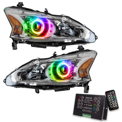 ORACLE Lighting 2013-2015 Nissan Altima Sedan Pre-Assembled Halo Headlights - (Halogen) by ORACLE Lighting