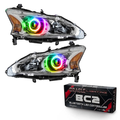 ORACLE Lighting 2013-2015 Nissan Altima Sedan Pre-Assembled Halo Headlights - (Halogen) by ORACLE Lighting